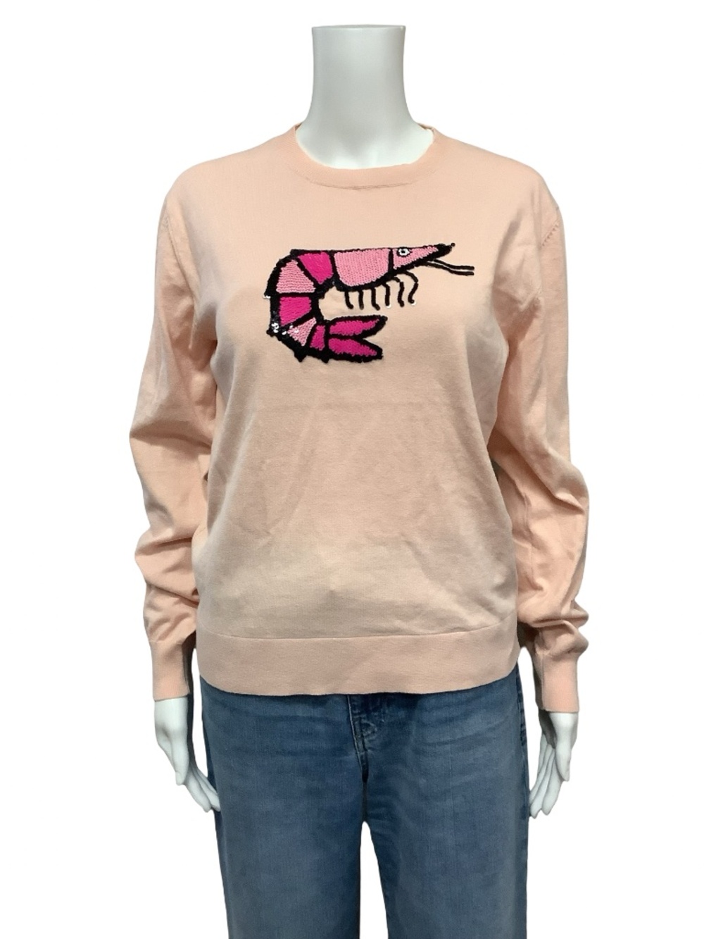 Markus Lupfer Crew Neck Graphic Design Sweater Size: M